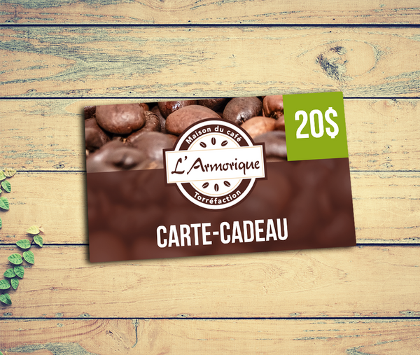 Carte-cadeau - 20$ - Maison du café l'Armorique